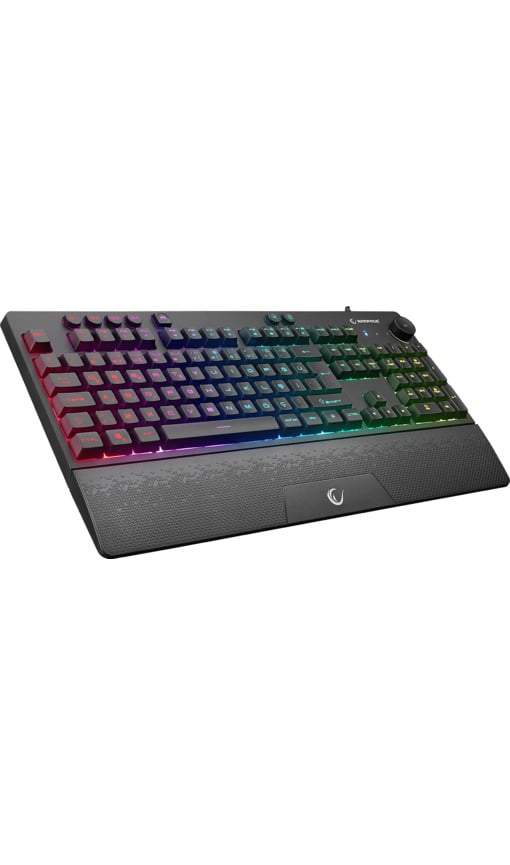 RAMPAGE KB-GX65 Simula USB RGB Aydınlatmalı 4 Makro Tuşlu Bilek Destekli Gaming Oyuncu Klavyesi Siyah