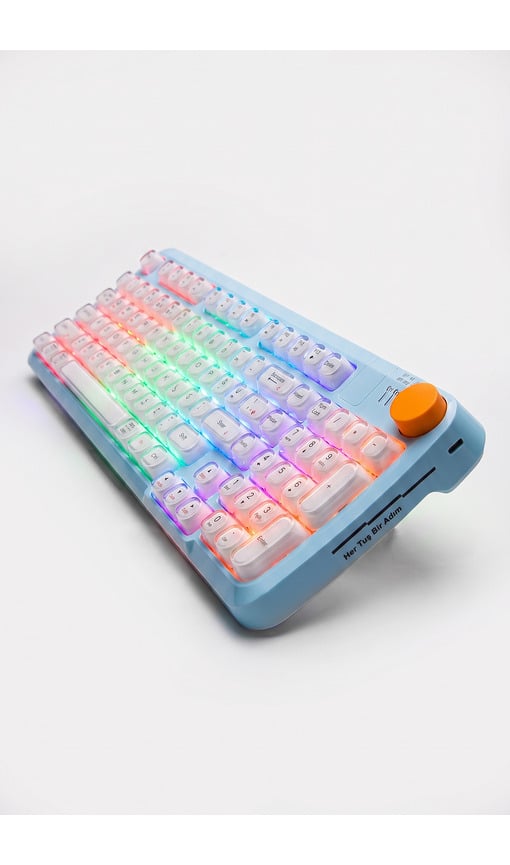 GEEZER SK-710CTM Crystal BT Türkçe Q Kablolu/Kablosuz Oyuncu Klavyesi Mavi