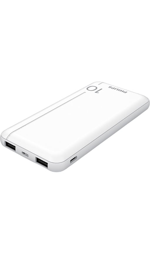 PHILIPS DLP2810CW/00 10.000 mAh Powerbank 2xUSB-A, 1xUSB-C Beyaz